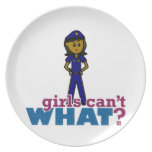 Woman Police Officer Dinner Plates