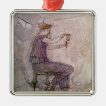 Woman Pouring Perfume into a Phial Ornaments