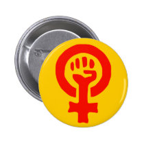 Woman power button buttons