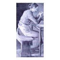 Woman praying by Vincent van Gogh Personalized Photo Card
