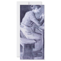 Woman praying by Vincent van Gogh Rack Card Template