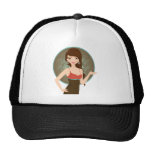 Woman presenting hat