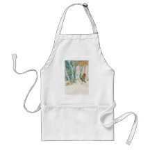 Woman Putting on Skis - Skidloperskan Apron