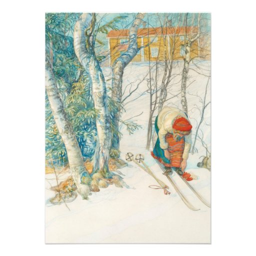 Woman Putting on Skis - Skidloperskan Invite
