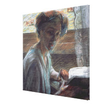 Woman Reading, 1909 (oil on canvas) canvas prints