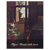 Woman Reading A Letter By Hooch Pieter De Flyer