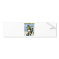 Woman Reading Bumper Stickers