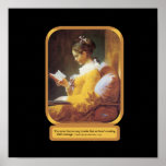 Woman Reading Poster