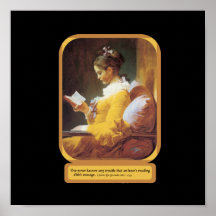Woman Reading Poster