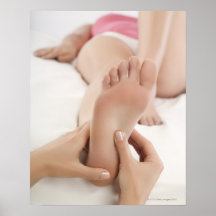 Woman Receiving Foot Massage Print