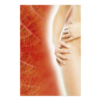 Woman & red cells abstract digital composition posters