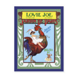 Woman Riding Chicken Postcard