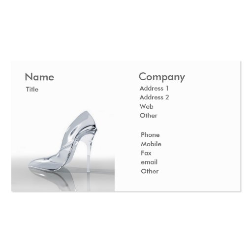 Woman Shoe - Business Card (front side)