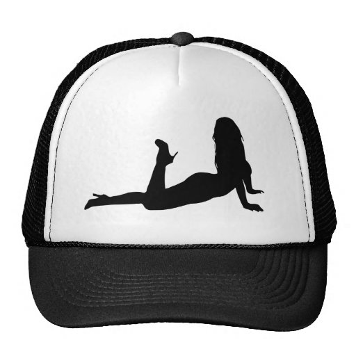 Womansilhouettelaying Trucker Hat Zazzle 0265