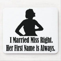 Woman silhoutte and funny sexist text. mousepads