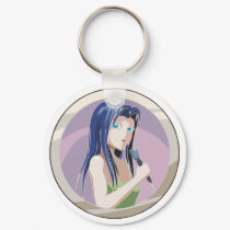 Woman Singing keychains