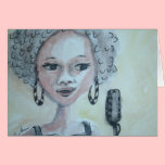 Woman Sings Greeting Card cards
