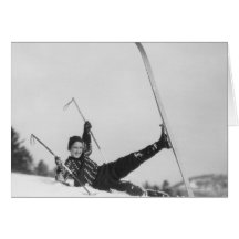 Woman Skier 2 Greeting Card