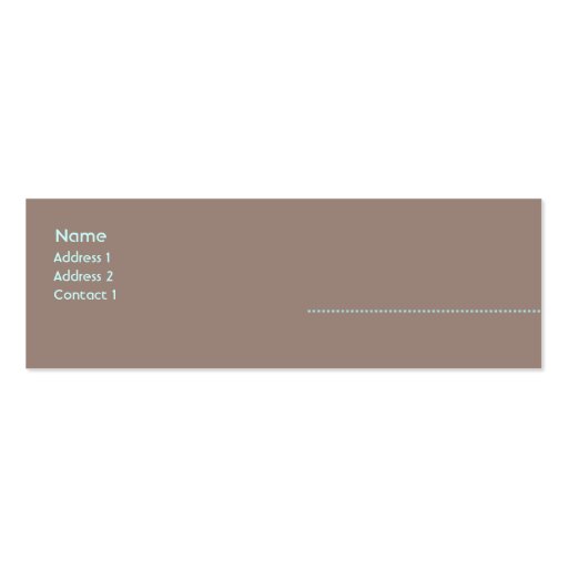 Woman - Skinny Business Cards (front side)