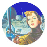 Woman Space Cadet stickers