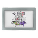 Woman spider rectangular belt buckles