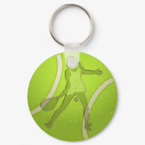 WOMAN TENNIS PLAYER DESIGN keychains by dgpaulart WOMAN TENNIS PLAYER DESIGN keychains