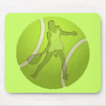 WOMAN TENNIS PLAYER DESIGN mousepads by dgpaulart WOMAN TENNIS PLAYER DESIGN mousepads