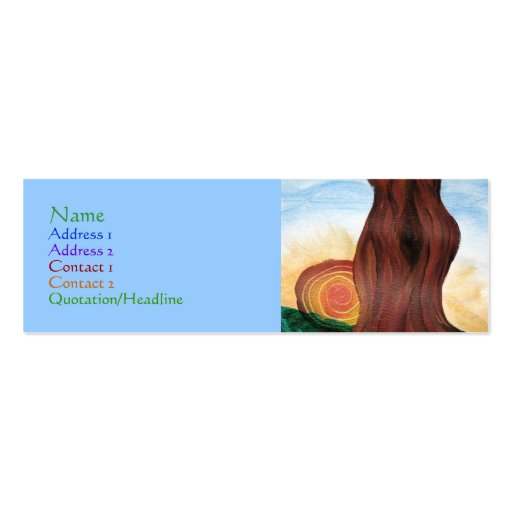 Woman Tree Profile Card Business Cards