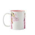 Woman, Umbrella, Cherry Blossom Mug
