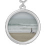 Woman Walking Dog Along Pismo Beach, CA Jewelry