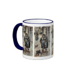 Woman Walking Her Dog by Vincent Van Gogh mugs