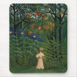 'Woman Walking in an Exotic Forest' mousepad