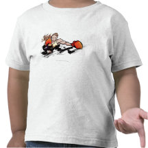 Woman wearing boxing glove t shirt