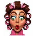 Woman Wearing Curlers t-shirts by AmyVangsgard Woman Wearing Curlers t-shirts