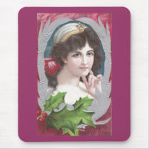 Woman Wearing Diadem for the New Year mousepads by pinkalmond Woman Wearing Diadem for the New Year mousepads