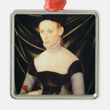 Woman with a Carnation Christmas Tree Ornaments