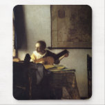Woman With A Lute Near A Window Mousepads