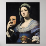 Woman with a Mask Posters