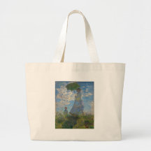 Woman with a Parasol by Claude Monet Bags