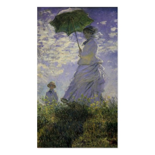 Woman with a Parasol by Claude Monet Business Card (back side)