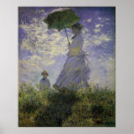 Woman with a Parasol by Claude Monet Posters