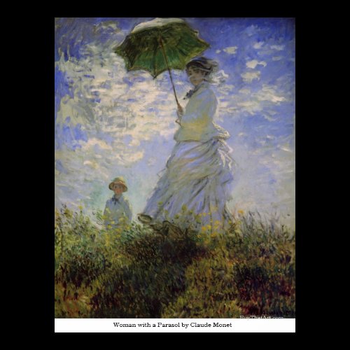 Woman with a Parasol by Claude Monet Posters