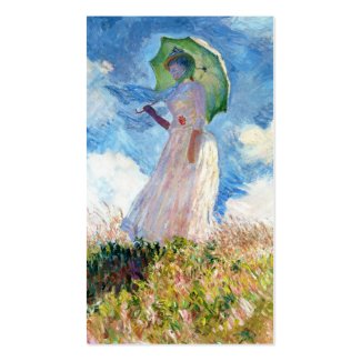 Woman with a Parasol Claude Monet art Business Card Templates