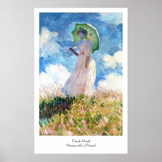 Woman with a Parasol Claude Monet Print