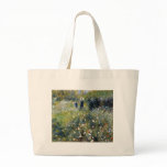 Woman with a Parasol in a Garden, Renoir Canvas Bags
