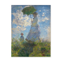 Woman with a Parasol - Madame Monet and Her Son Post Card