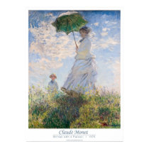 Woman with a Parasol - Madame Monet and Her Son posters