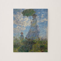 Woman with a Parasol - Madame Monet and Her Son Jigsaw Puzzle