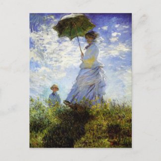 Woman with a Parasol Postcard postcard