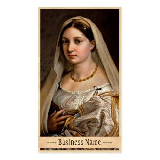 Woman with a veil La Donna Velata Raphael Santi Business Cards